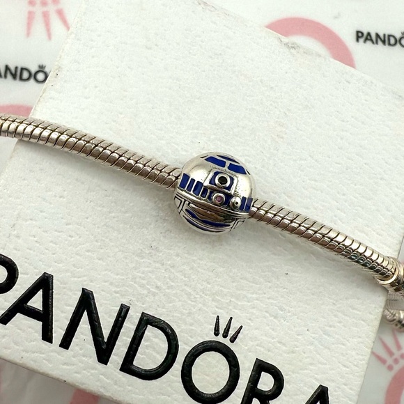 PANDORA STARWARS R2D2 ROUND BEAD CHARM #238 - Picture 1 of 4